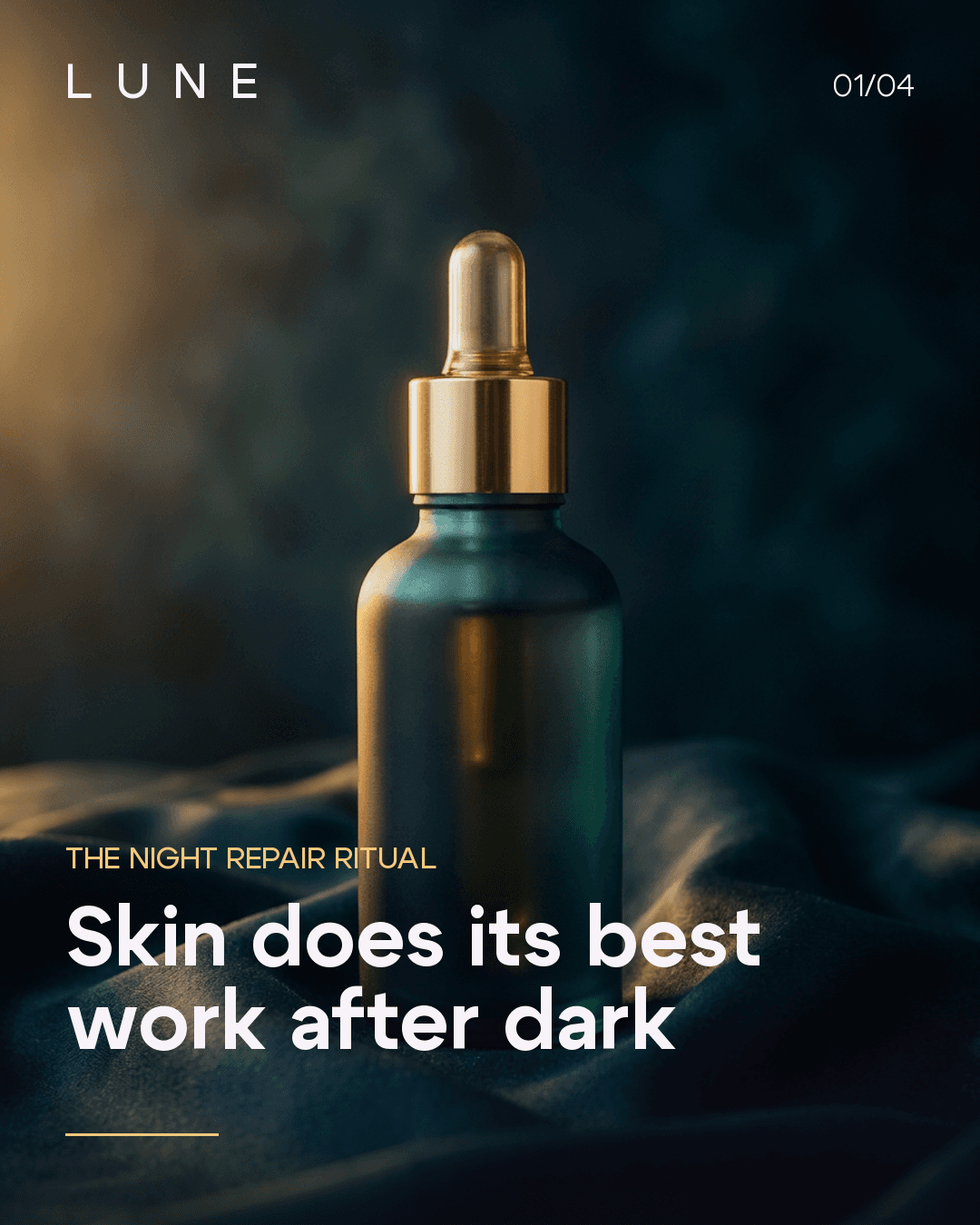 LUNE night-skincare carousel, slide 1 of 4